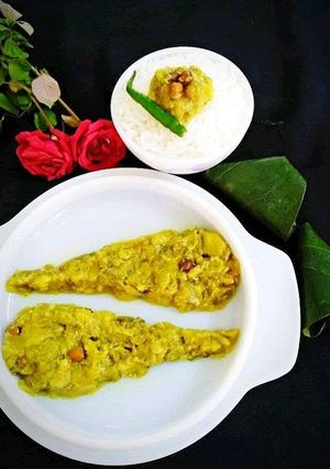 ছোলা আর নারকেল দিয়ে কচু শাক (chola are narkel diye kochur saag recipe in Bengali) রেসিপির প্রধান ছবি