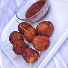 A picture of Potato lollipops.