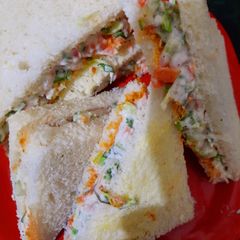 A picture of Veg mayonnaise sandwich.