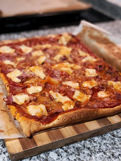 Una foto de Pizza en hojaldre