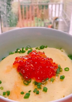 Hình của món Japanese Egg Rice Bowl 🇯🇵 Cơm Trứng Hấp Lò Vi Sóng.
