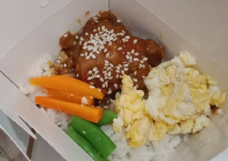 Resep Rice box chiken teriyaki Super Lezat
