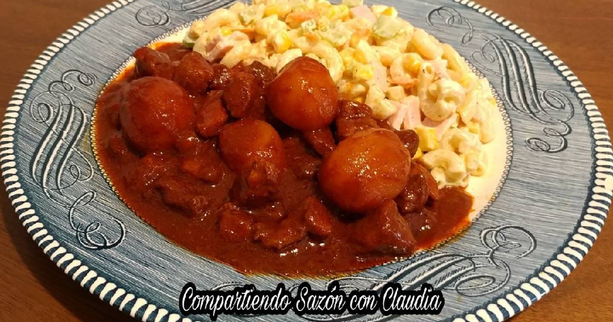 Mixto de carne en adobo? Receta de Compartiendo sazón con Claudia ?.-  Cookpad