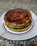 Hotcakes veganos de bagazo de almendras, banana y avena 🥞 :)