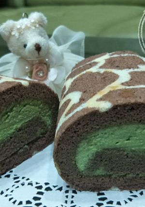 長頸鹿蛋糕卷❤ 的食譜成品照片