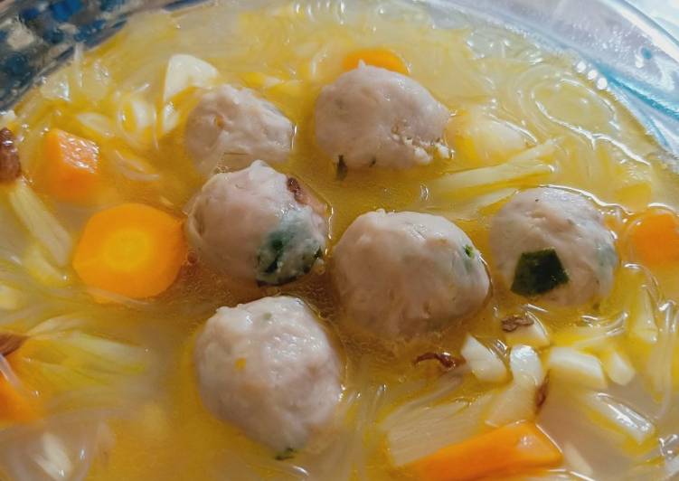 Resep Sup bihun bakso wortel Anti Gagal