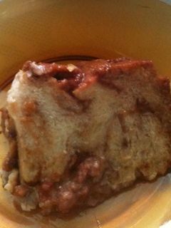 Una foto de Pudín de pan con mermelada de guayaba