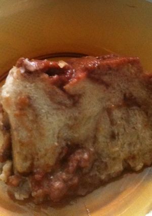 Una foto de Pudín de pan con mermelada de guayaba