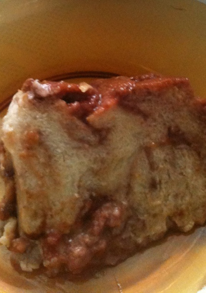 Una foto de Pudín de pan con mermelada de guayaba