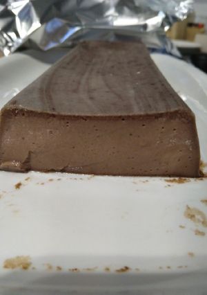 Une photo de Bành gan, flan au lait de coco