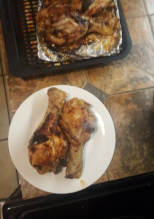 Una foto de Muslos en salsa BBQ picante (Air fryer)
