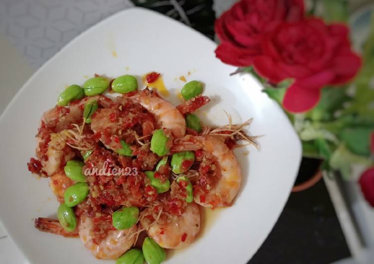 Resep Balado udang pete Anti Gagal