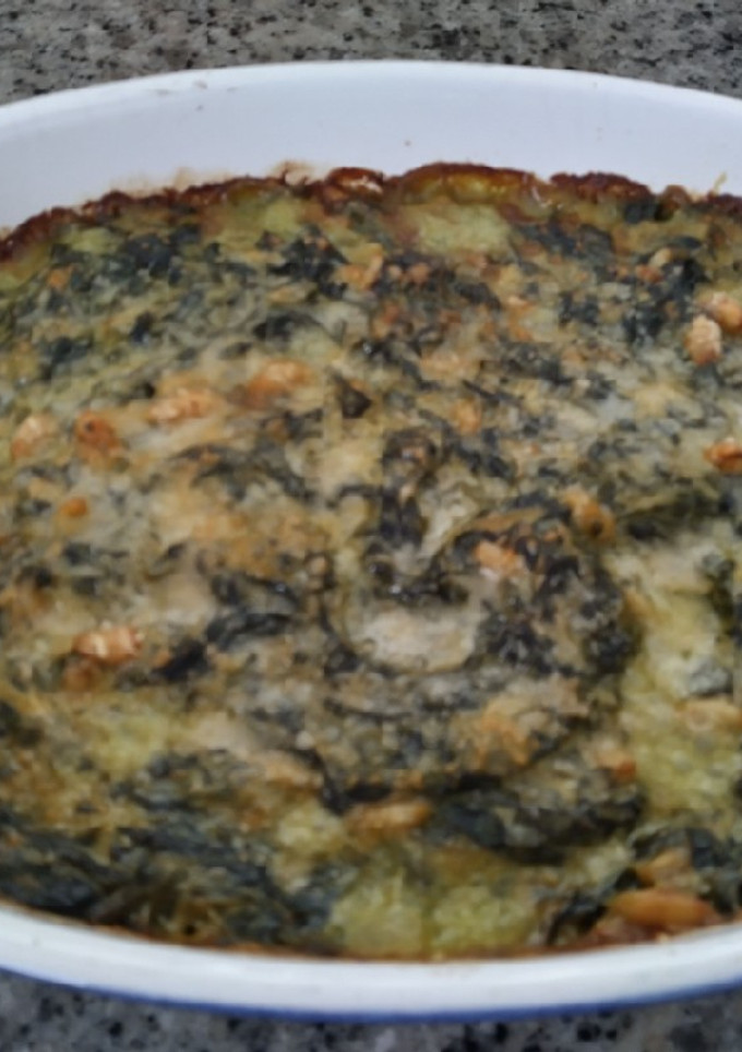 Una foto de Crema de espinacas a la gratén en Thermomix
