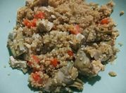 Una foto de quinoa con tofu