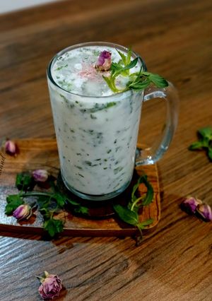 عکسی از دستور دوغ نعناع و جعفری😋🌿