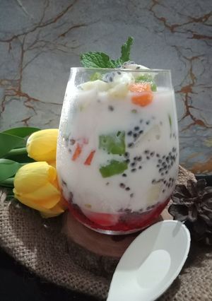 Foto resep Es tape buah segar