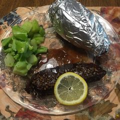 A picture of Marinated Flat Iron Steaks.
