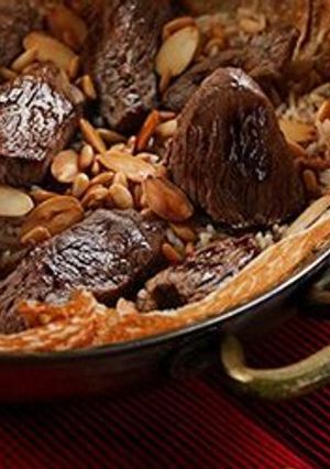 صورة لوصفة طريقة عمل ارز باللحم