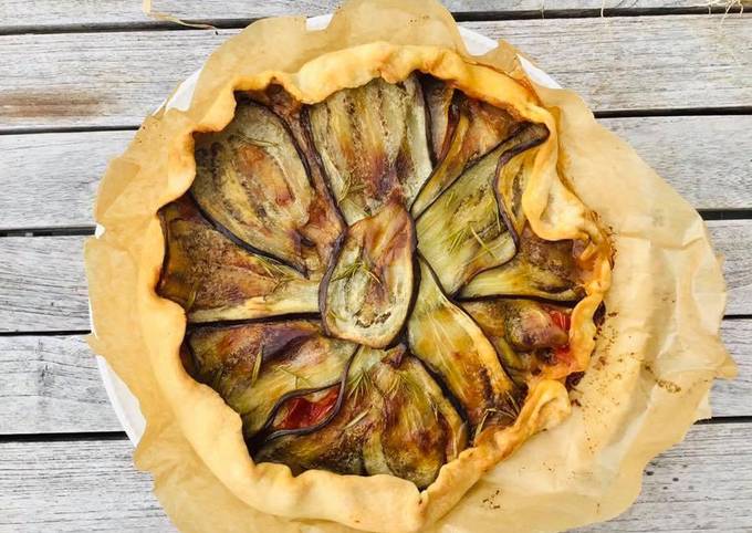 Tarte à l'Aubergine&amp;Tomate cerise