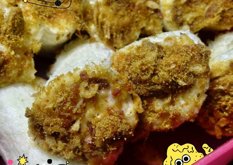 Floss Roll Bun (pake roti tawar versi anak kos)