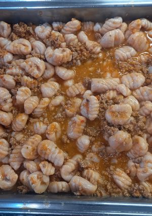 Una foto de Ñoquis de Mortadela con Salsa Bolognesa