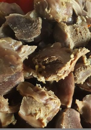 A picture of Fried Gizzard meat.