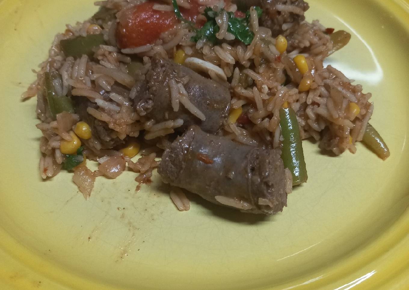 Spicy Boerewors Rice with Thai inspiration