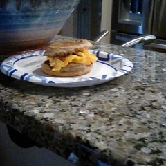Sausage & Egg Mcmuffin A picture of Sausage & Egg Mcmuffin.