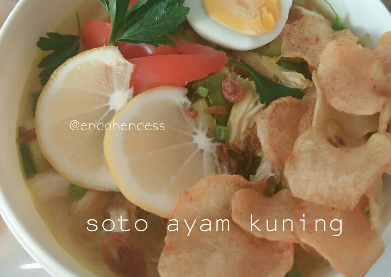 Soto ayam kuah kuning 🍜🍜(soto bening no santan)