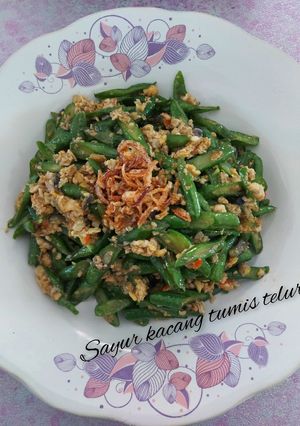 Gambar Sayur kacang tumis telur