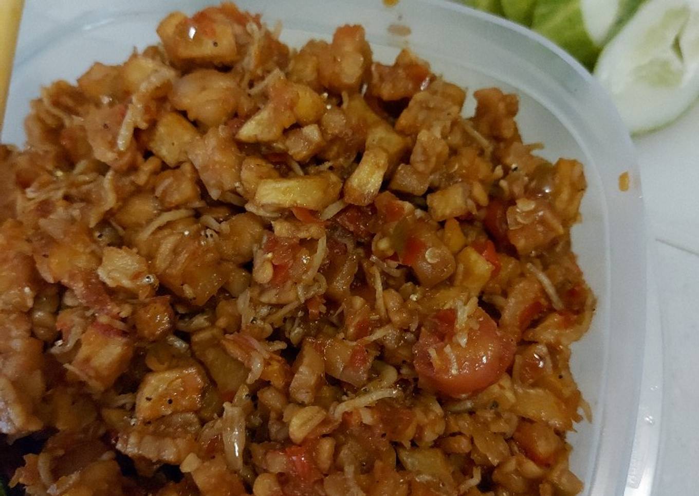 Sambel goreng tempe dan teri