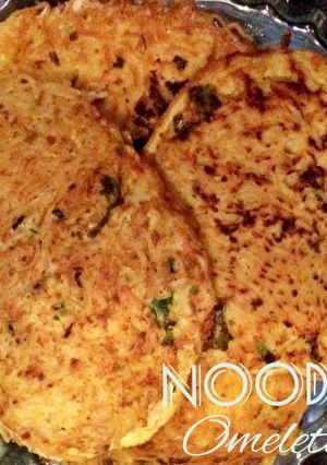 Foto resep Noodle Omelette