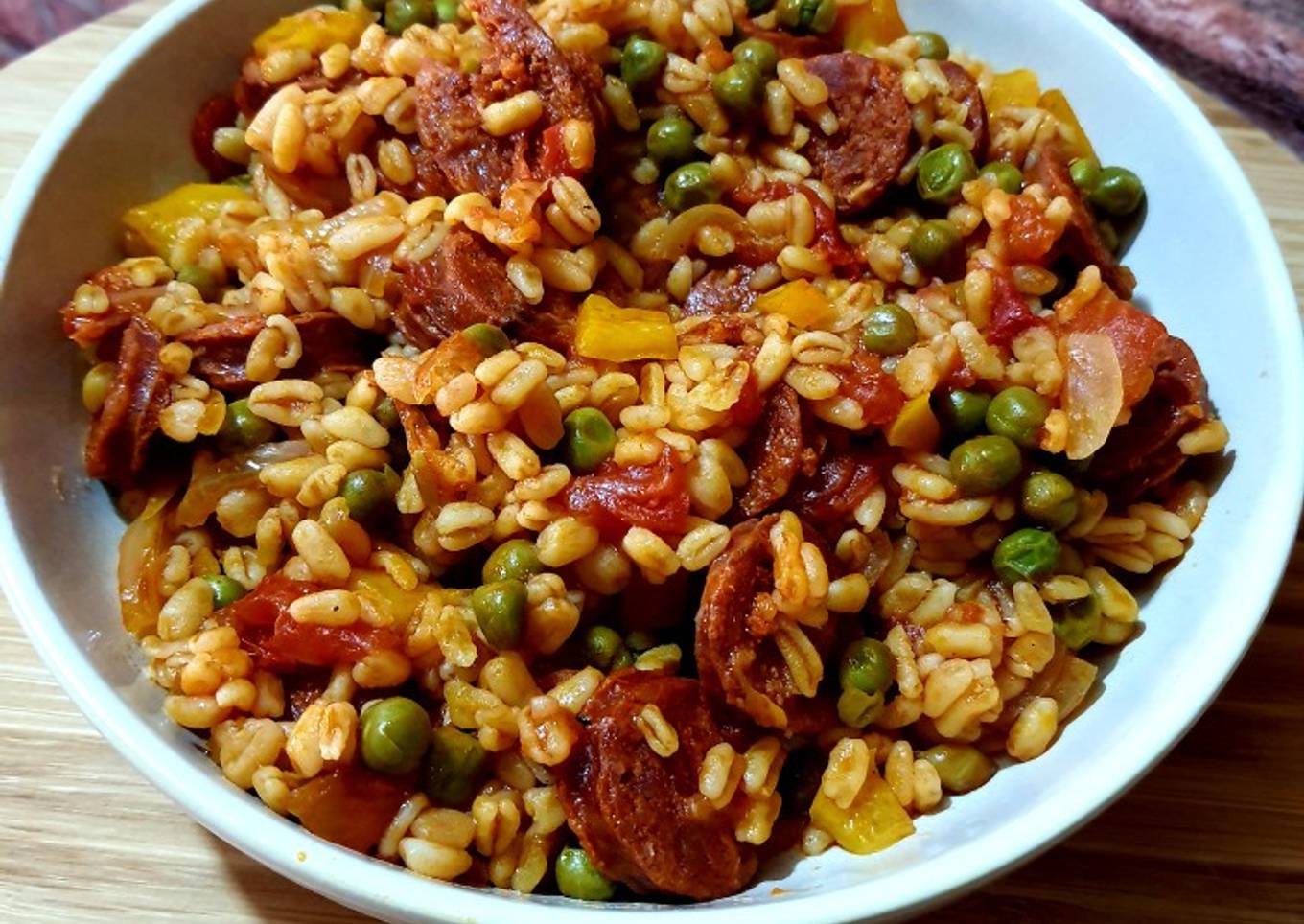 Ebly avec chorizo et légumes cookeo