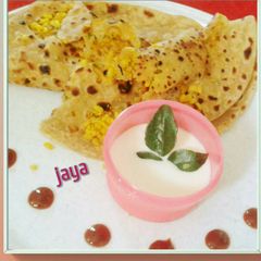 A picture of Moong daal stuffing paratha.