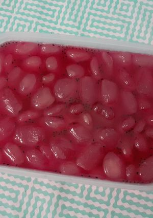 Foto resep Manisan kolang kaling with dragon fruit
