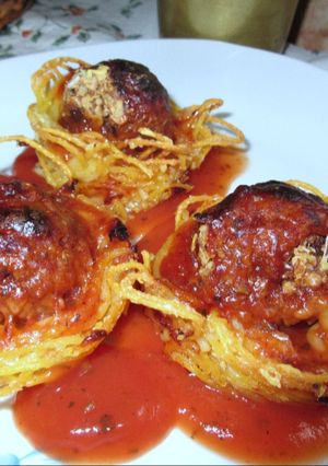 Spagettimuffin bolognai módra (Gluténmentesen is!) recept fotója