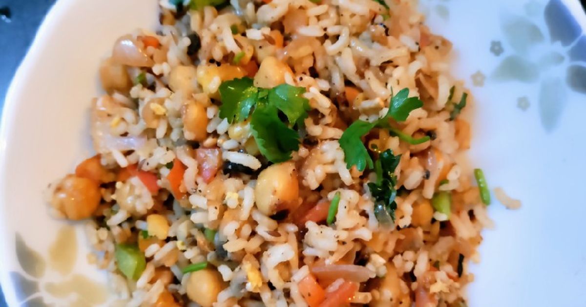 Chole Mixed Fried Rice Recipe by Dr.Madhumita Mishra - Cookpad