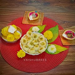 A picture of Instant No Cook Coconut Kesar Elaichi Pedha.