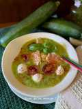 Soupe froide de Courgettes – Thon et Mozzarella