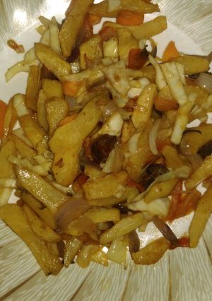 A picture of Irish potatoes salad.
