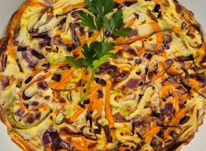 Une photo de Quiche Courgette Carotte au Curry