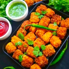 A picture of Paneer popcorn - A healthy starter snack for the party.
