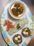 Ghiya paneer malai kofta with nest and jeera rice