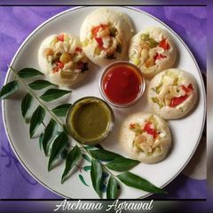 Rava Idali Stuffed Veg A picture of Rava Idali Stuffed Veg.