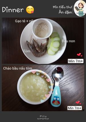 Hình của món Cháo bầu nấu tôm.