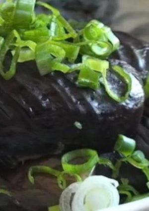 Hình của món Cà tím om xì dầu kiểu Nhật.