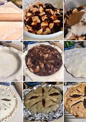 A picture of Fig, 🍏, Dark cherry pie.