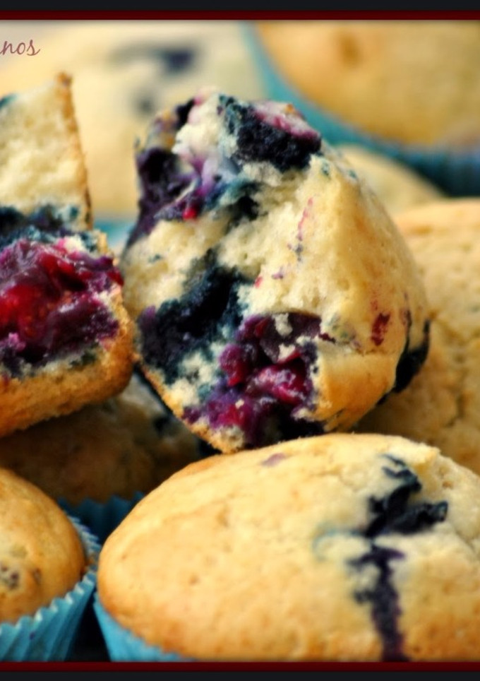 Una foto de Muffins con arándanos