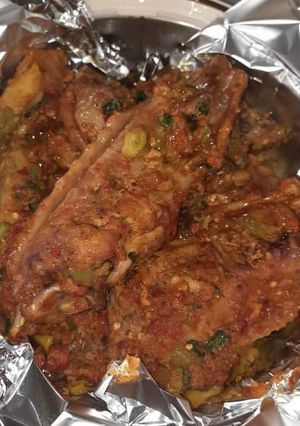 A picture of Peppered chicken (oven grilled).