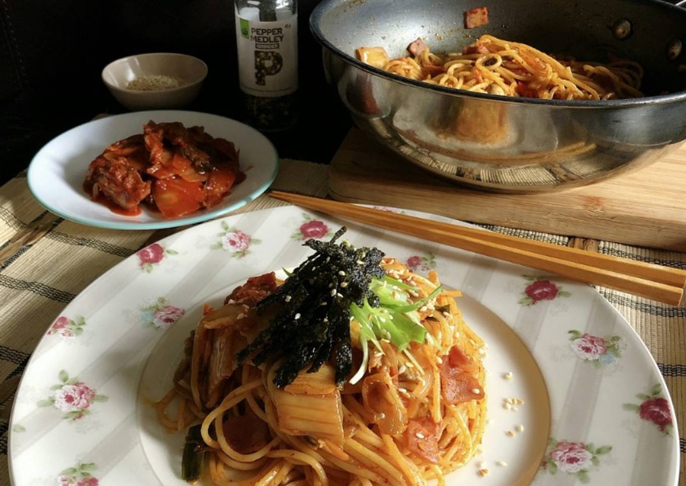 Spicy Kimchi Aglio Olio